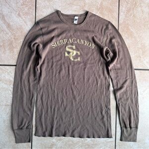 American Apparel Brown Waffle Knit Top